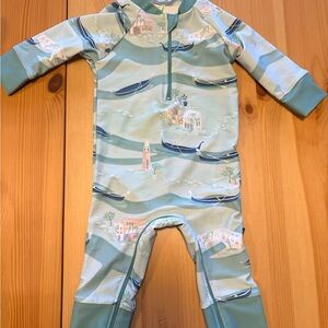 Kids Swim One Piece in Blue and Green